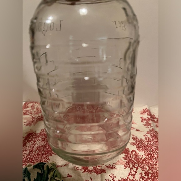 NWOT LONGABERGER GLASS MASON JAR w/ CHRISTMAS LID COVER. - Picture 7 of 10